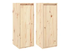 Armários de parede 2 pcs 30x30x80 cm madeira de pinho maciça