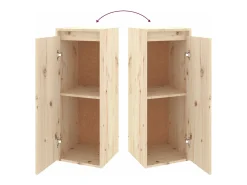 Armários de parede 2 pcs 30x30x80 cm madeira de pinho maciça