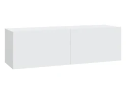 Armários de parede p/ TV 4 pcs 100x30x30 cm branco PT767330