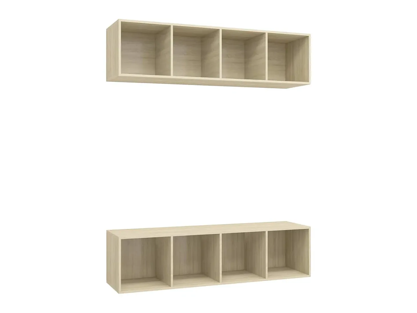 Armários de parede p/ TV 2pcs derivados madeira carvalho sonoma PT385577