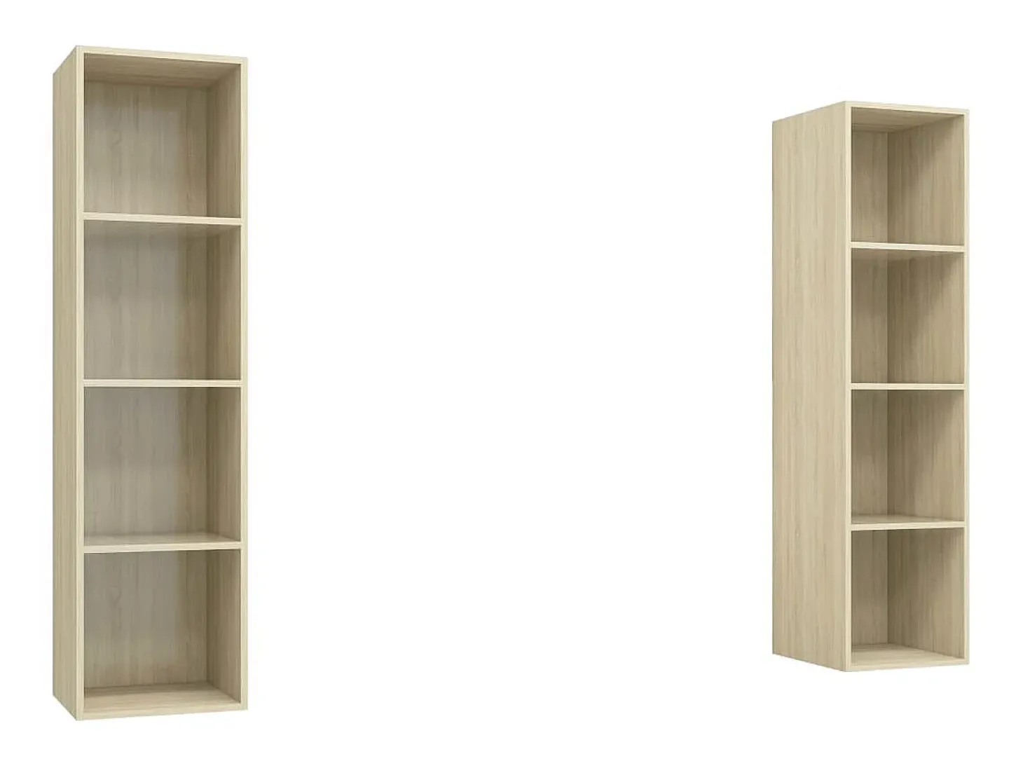 Armários de parede p/ TV 2pcs derivados madeira carvalho sonoma PT410591