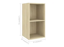 Armários de parede p/ TV 4pcs derivados madeira carvalho sonoma PT633595
