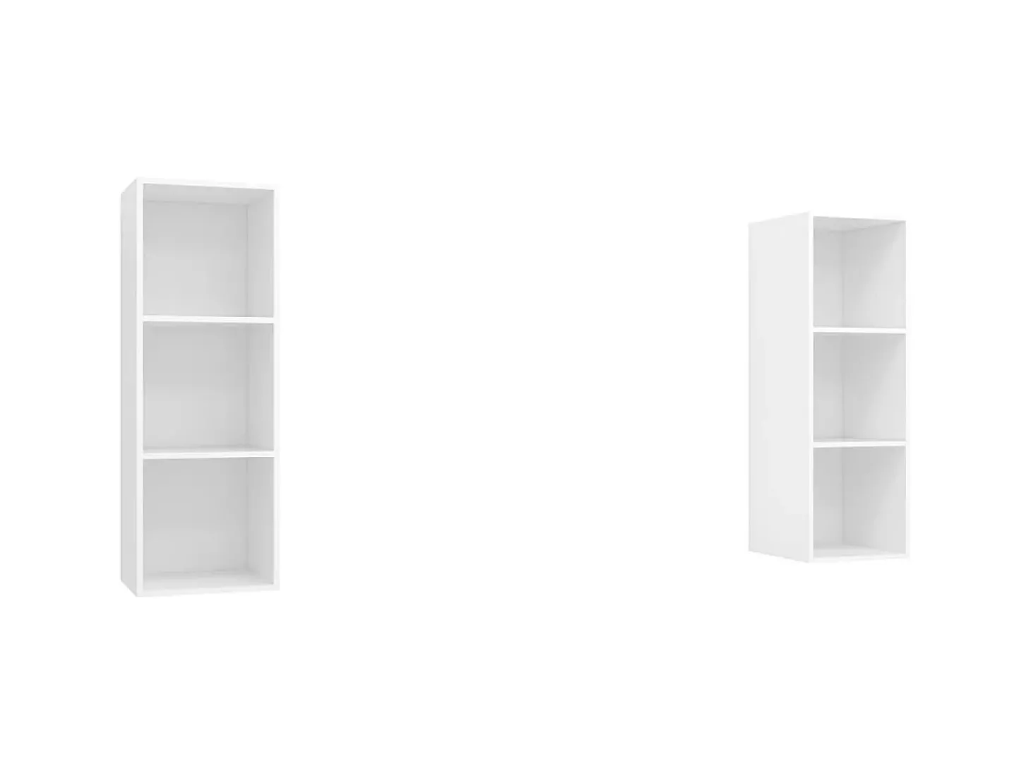 Armários de parede para TV 2 pcs contraplacado branco PT127810