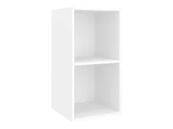 Armários de parede para TV 4 pcs derivados de madeira branco