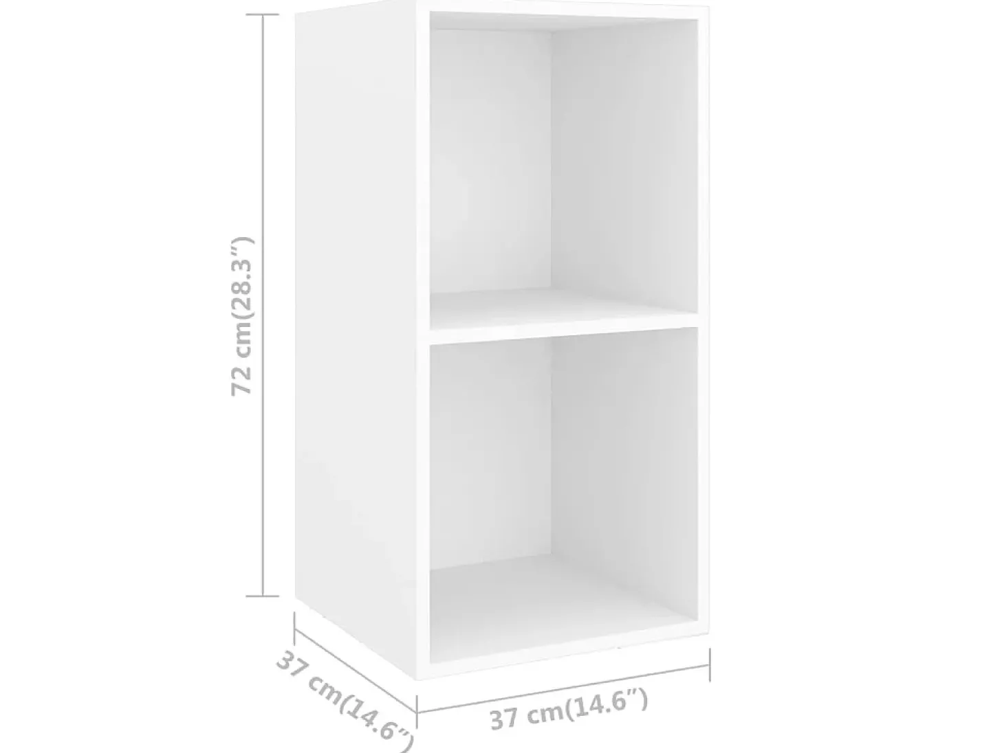 Armários de parede para TV 4 pcs derivados de madeira branco PT138947