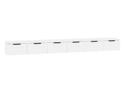 Armários de parede 2pcs 102x30x20cm derivados de madeira branco