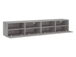Armários de TV de parede prateleira multimídia aparador de TV sala de jantar sala de estar quarto 2 peças sonoma 80 x 30 x 30 cm madeira projetada cinza 02_0029032