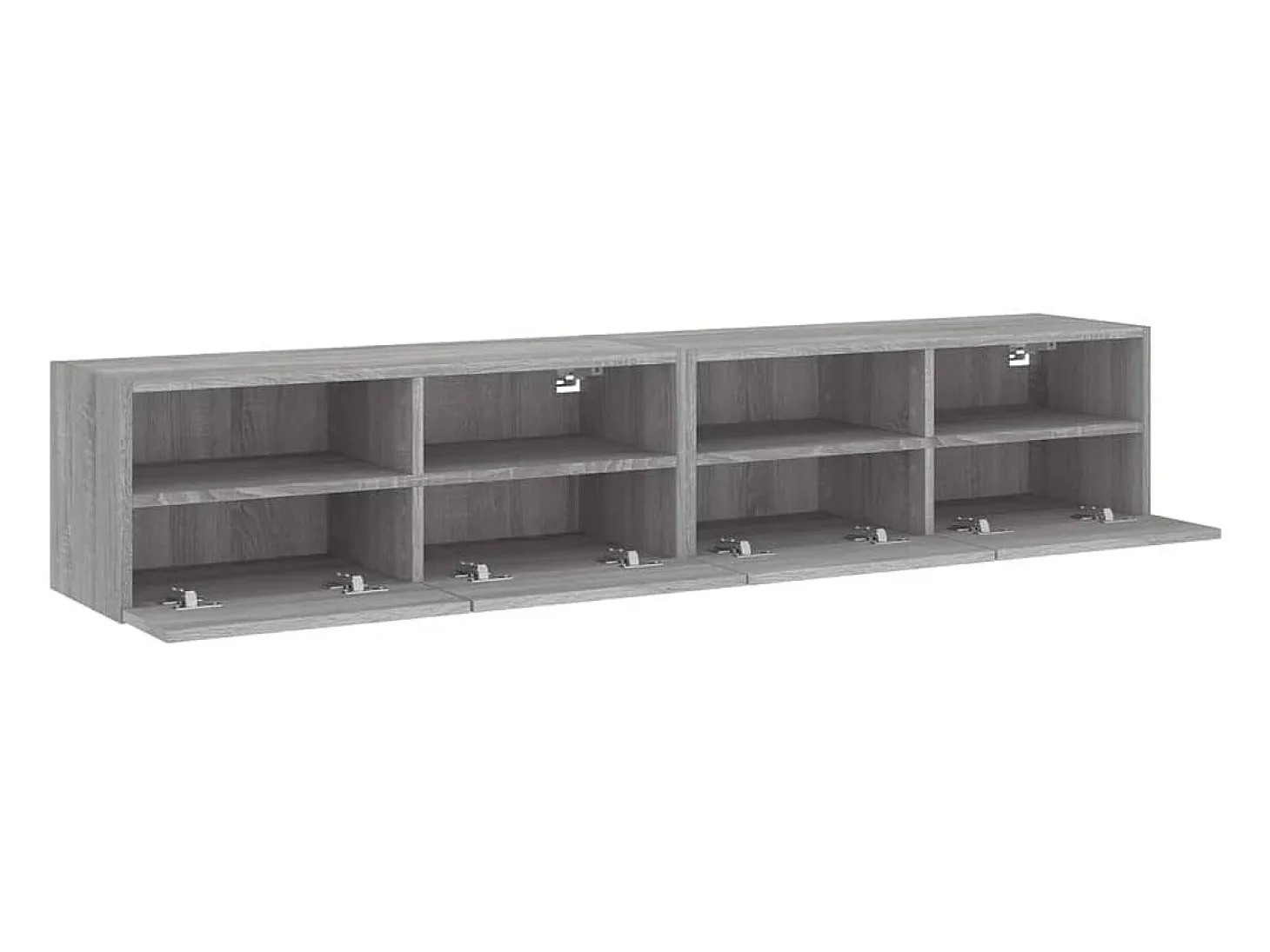 Armários de TV de parede prateleira multimídia aparador de TV sala de jantar sala de estar quarto 2 peças sonoma 80 x 30 x 30 cm madeira projetada cinza 02_0029032