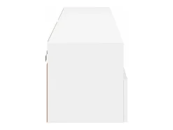 Armários de TV de parede prateleira multimídia aparador de TV sala de jantar sala de estar quarto 2 peças 80 x 30 x 30 cm madeira projetada branca 02_0028930