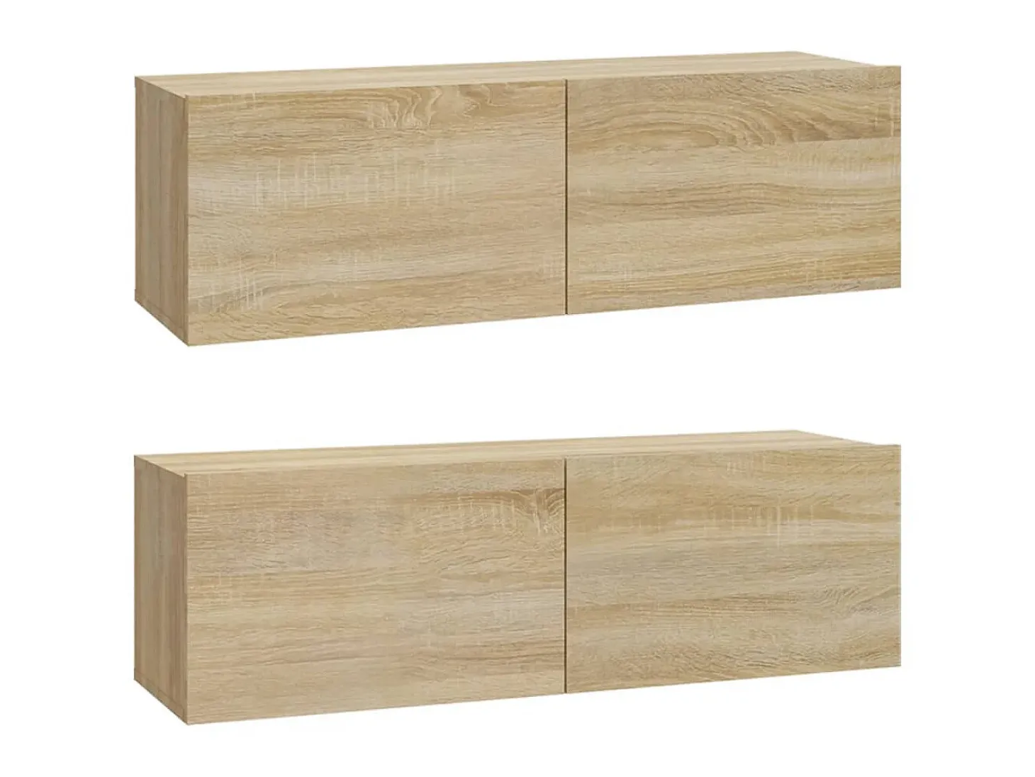 Armários parede 2pcs 100x30x30 cm derivados madeira sonoma PT231465