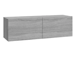 Armários parede 2pcs 100x30x30 cm derivados cinza sonoma PT243095