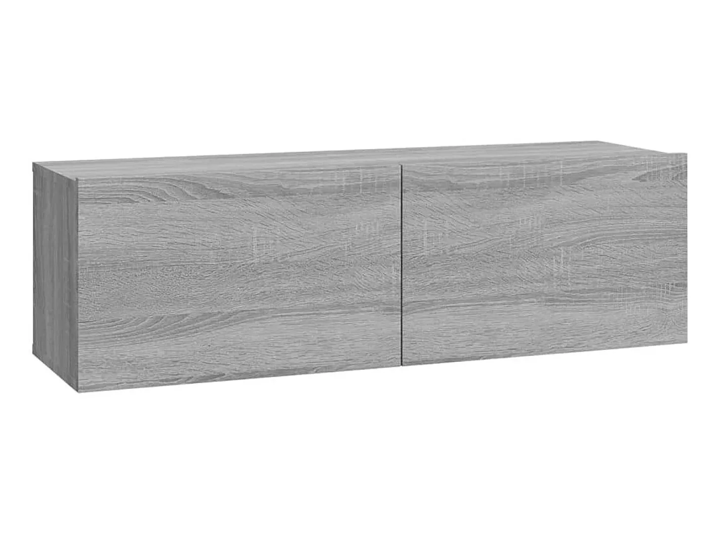 Armários parede 2pcs 100x30x30 cm derivados cinza sonoma PT243095