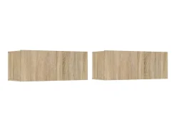 Armários TV 2 pcs 80x30x30 cm derivados madeira carvalho sonoma PT992183