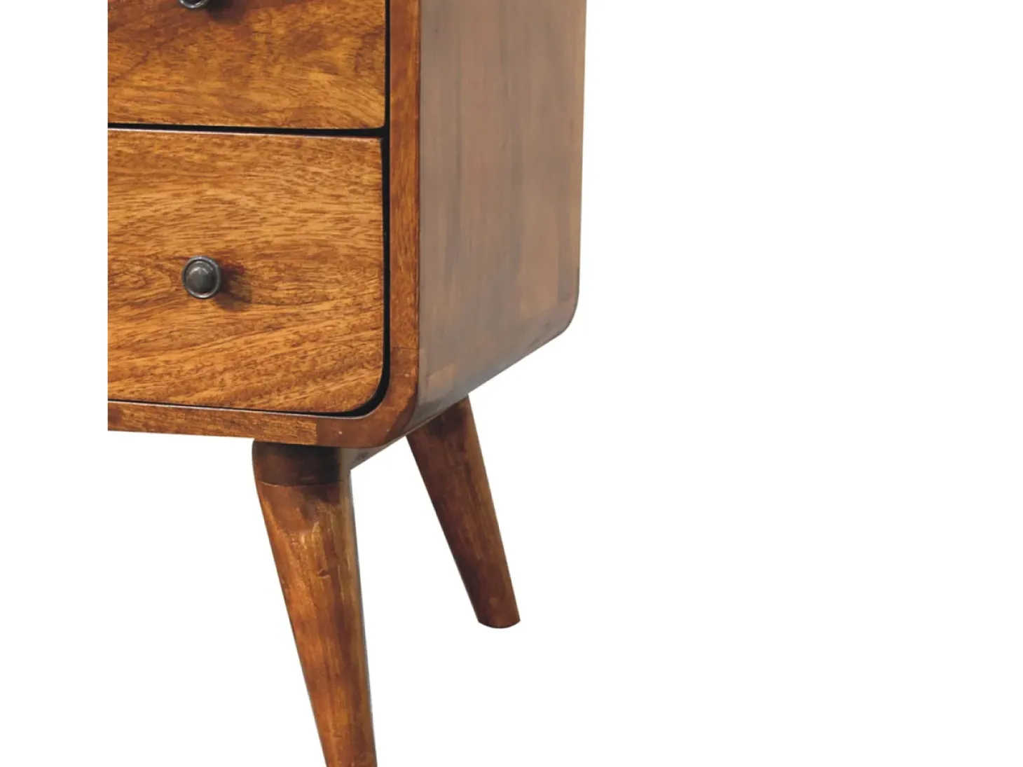Artisan Furniture Consola Encantadora Nórdica Curva em Madeira Maciça