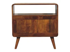 Artisan Furniture Consola Encantadora Nórdica Curva em Madeira Maciça
