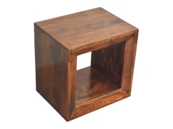 Artisan Furniture Madeira maciça Mesa Lateral Solis Aberta em Nogueira da Califórnia