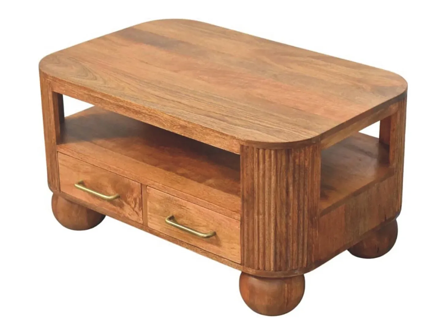 Artisan Furniture Madeira maciça Mesa de Centro Briarwood com Frisos