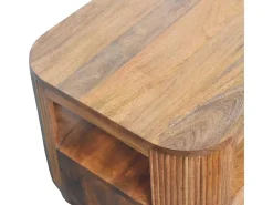 Artisan Furniture Madeira maciça Mesa de Centro Briarwood com Frisos