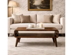 Artisan Furniture Mesa de centro com bordas arredondadas
