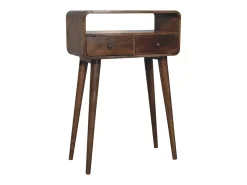 Artisan Furniture Mini consola curva cinza desbotado