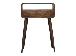 Artisan Furniture Mini consola curva cinza desbotado