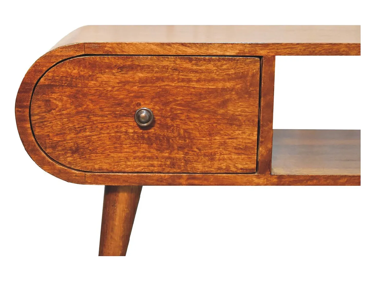 Artisan Furniture Móvel de TV em madeira maciça de castanheiro Londres