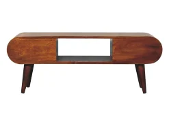 Artisan Furniture Móvel de TV em madeira maciça de castanheiro Londres
