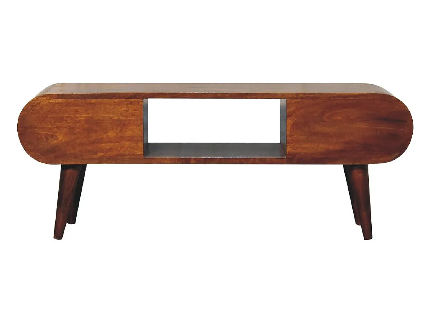 Artisan Furniture Móvel de TV em madeira maciça de castanheiro Londres