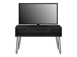 Athena | Armário TV com 2 compartimentos em efeito mármore preto