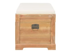 Baú de arrumação com almofadão 80x40x40 cm MDF
