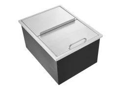Balde de Gelo SucceBuy, 55,23 L, 61x46x33 cm, Geladeira de Aço Inoxidável com Tampa Deslizante, para Cozinha Exterior Vinho Cerveja