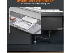 Balde de Gelo SucceBuy, 55,23 L, 61x46x33 cm, Geladeira de Aço Inoxidável com Tampa Deslizante, para Cozinha Exterior Vinho Cerveja