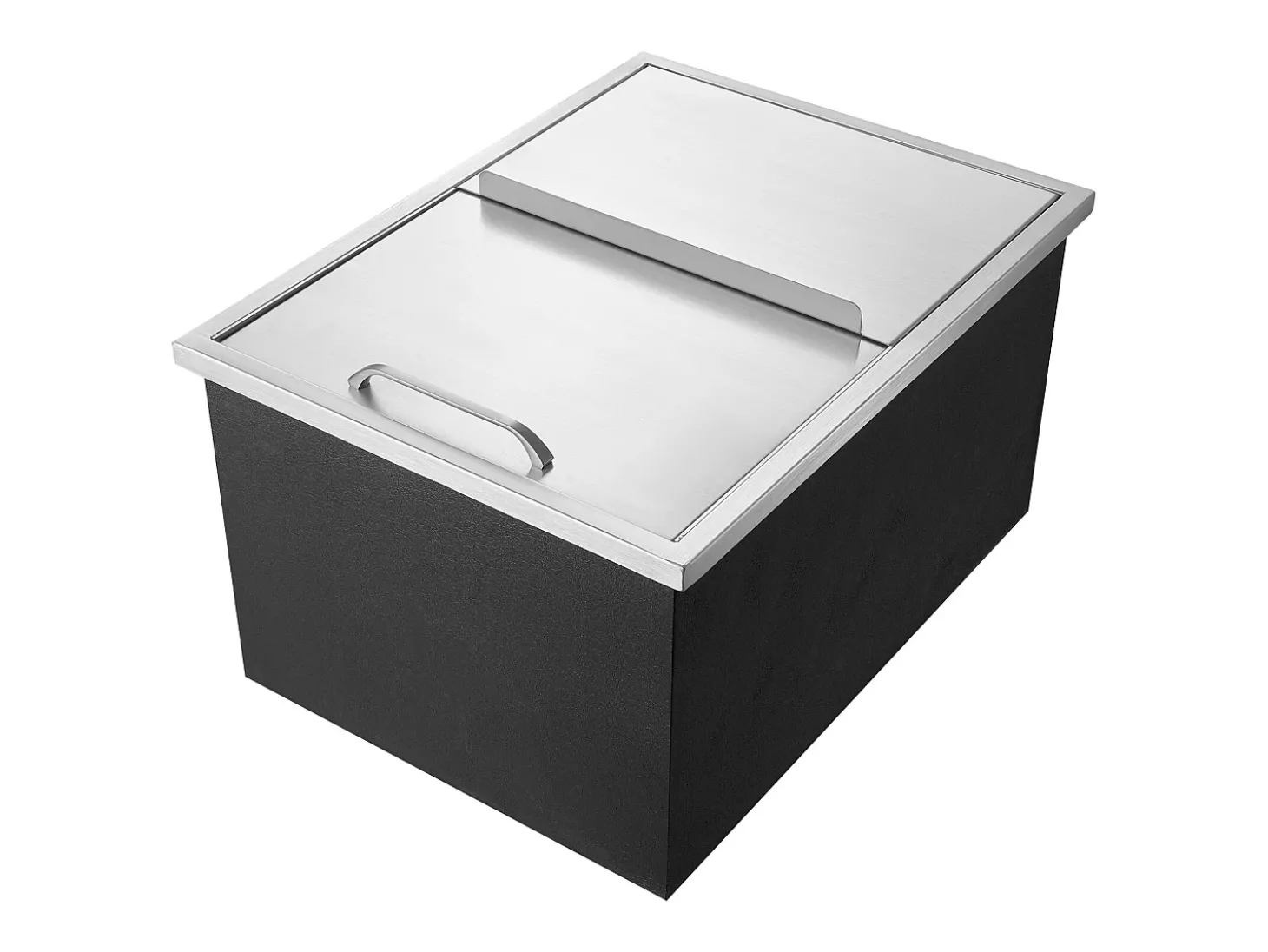 Balde de Gelo SucceBuy, 55,23 L, 61x46x33 cm, Geladeira de Aço Inoxidável com Tampa Deslizante, para Cozinha Exterior Vinho Cerveja