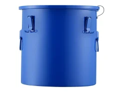 Balde de Graxa SucceBuy para Frigideira, 37 L, Bacio de Óleo com Bolsa Filtro, Azul, Aço Carbono com Revestimento Antiferrugem