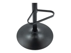 Banco alto em veludo e metal preto, altura ajustável, terracota - ELEANA