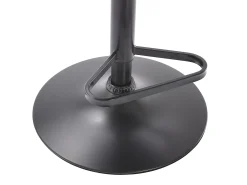 Banco alto veludo e metal, altura ajustável, preto - ELEANA