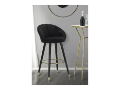 Banco Alto VKH430, Preto, 55x56x104 cm, Kendra Home