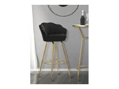 Banco Alto VKH452, Preto, 55x53x110 cm, Kendra Home