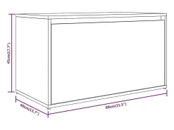 Banco corredor 80x40x45 cm derivados de madeira cinzento sonoma