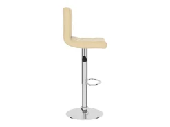 Banco de bar couro artificial cor creme