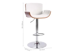 Banco de bar couro artificial branco