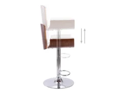 Banco de bar couro artificial branco