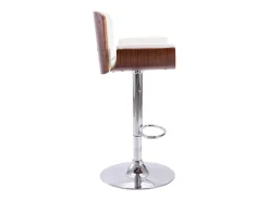 Banco de bar couro artificial branco
