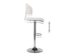 Banco de bar couro artificial branco