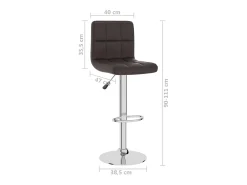 Banco de bar couro artificial castanho