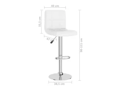 Banco de bar couro artificial branco