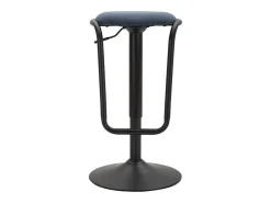 Banco De Bar Destiny Navy Com Altura Regulável Ø41x61 83 Cm Preto E Azul Mauroferretti