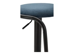 Banco De Bar Destiny Navy Com Altura Regulável Ø41x61 83 Cm Preto E Azul Mauroferretti