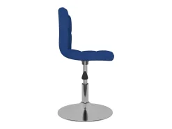 Banco de bar giratório tecido azul