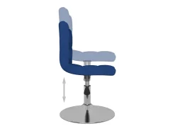 Banco de bar giratório tecido azul